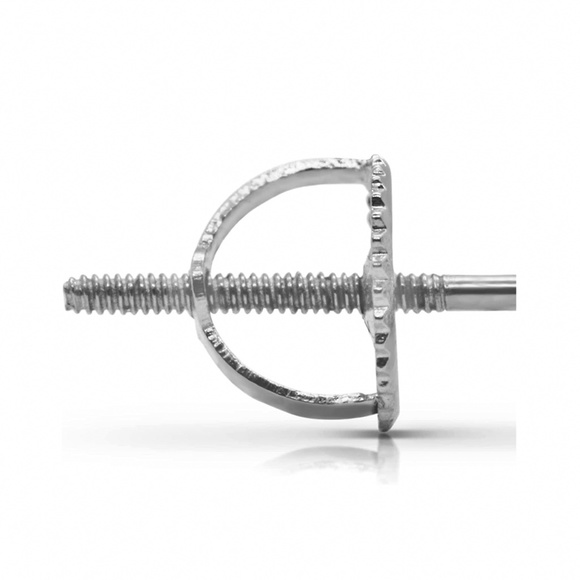 Ladies Heart Shaped 925 Sterling Silver Cz Pretty Womens Stud Screw Back Earring - Picture 4 of 5